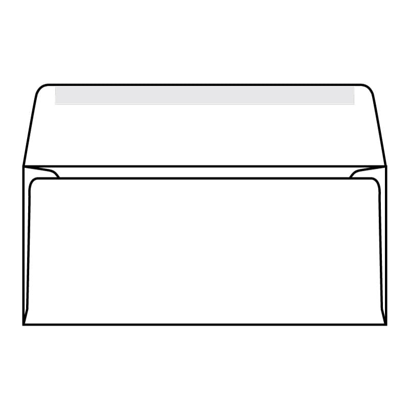 #9 Regular Envelopes, 3-7/8" x 8-7/8", 24#, White, Side Seams, No Window (Box of 500)