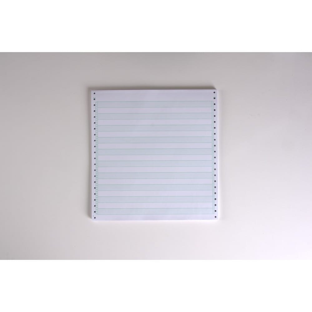 10-5/8" x 11" (W x H) Continuous 20# Computer Paper, 1/2" Green Bar (Carton of 2700) - Image 2