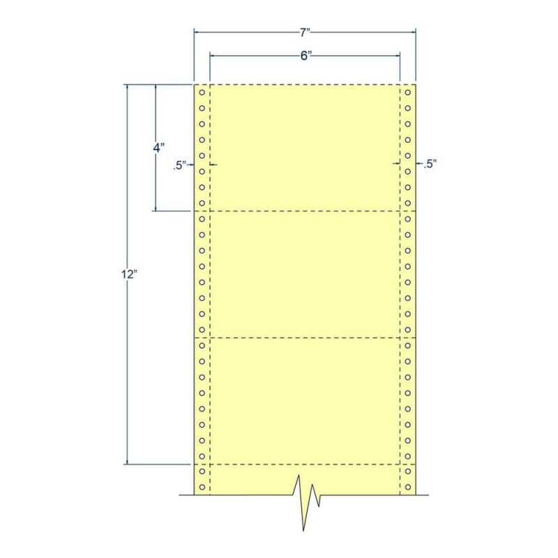 6" x 4" Canary pinfeed Post Cards, Perfed (4,000 Cards per Carton)