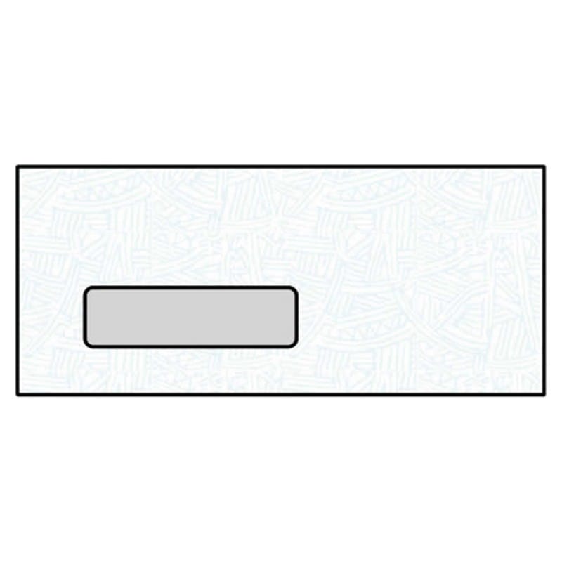 #9 Automobile Invoice Envelopes, 3-7/8" x 8-7/8", 24# White, Diagonal Seam, Blue Wesco Tint, Poly Window (Box of 500) - Image 2