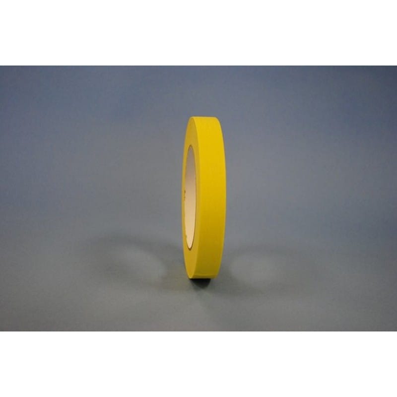 1" x 60 Yd Yellow Printable Colored Rope Flatback Tape (Case of 36 Rolls)