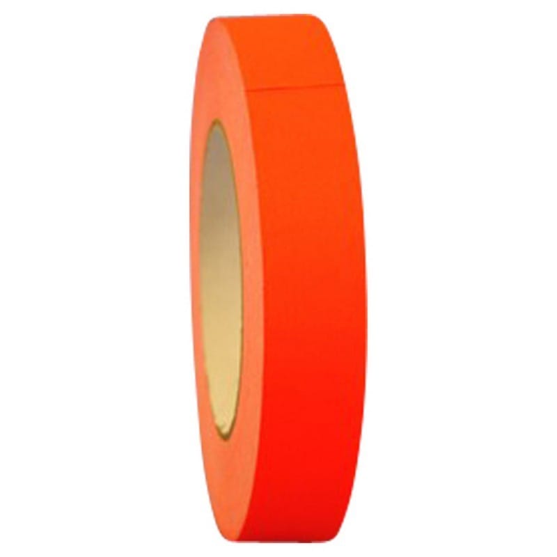 3" x 60 Yd Fluorescent Orange Rope Flatback Tape (Case of 16 Rolls)