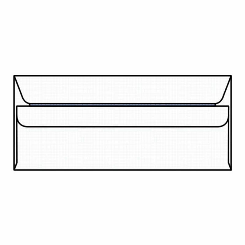 #10 Flip-Stik Envelopes, 4-1/8" x 9-1/2", 24# White, Side Seam with Blue Inside Tint and Pres-Stik (Box of 500)