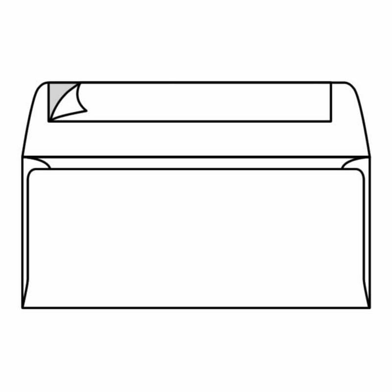 #10 Regular Business Envelopes, 4-1/8" x 9-1/2", 24#, White, Side Seams, No Window, Pressure Sensitive Seal (Box of 500)