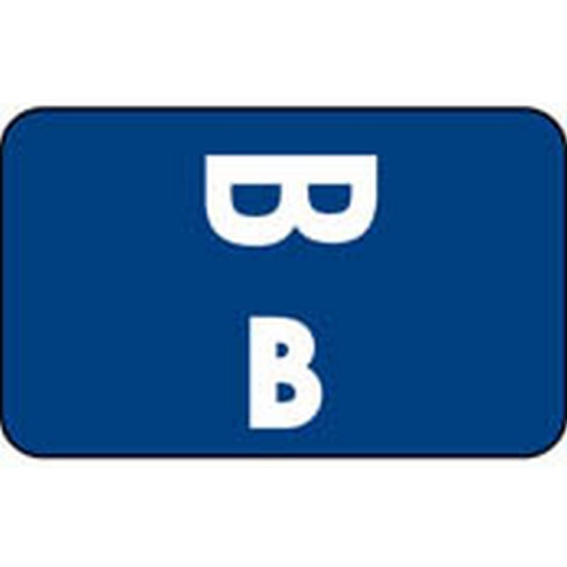 Smead Compatible "B" Labels, Polylaminated Stock, 1" X 1-5/8" Individual Letters - Roll of 250