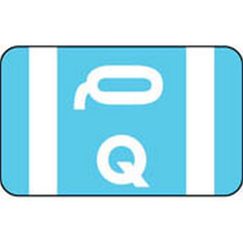 Smead Compatible "Q" Labels, Polylaminated Stock, 1" X 1-5/8" Individual Letters - Roll of 250