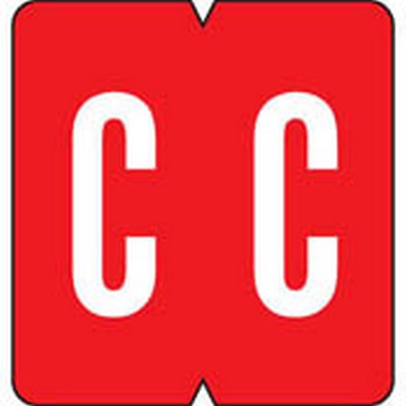 GBS/VRE Compatible "C" Labels, Polylaminated Stock, 1-1/4" X 1-5/16" Individual Letters - Roll of 500