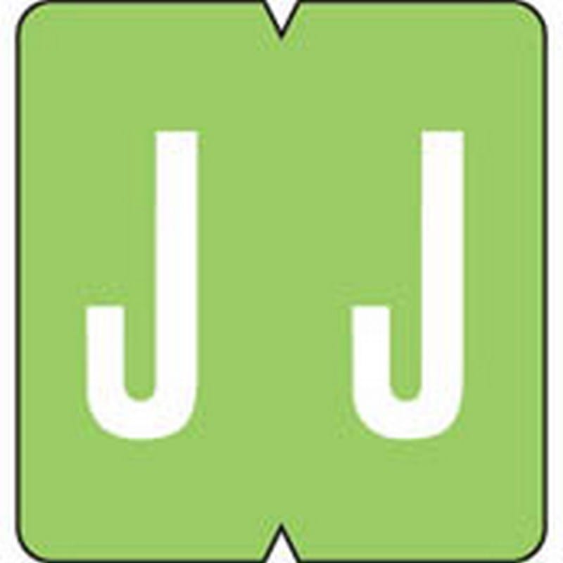 GBS/VRE Compatible "J" Labels, Polylaminated Stock, 1-1/4" X 1-5/16" Individual Letters - Roll of 500