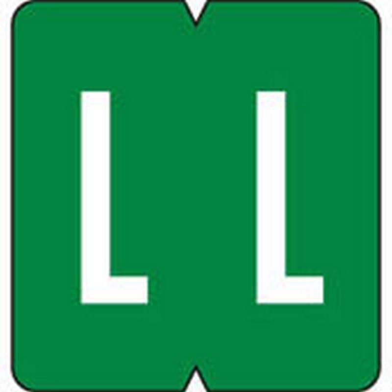 GBS/VRE Compatible "L" Labels, Polylaminated Stock, 1-1/4" X 1-5/16" Individual Letters - Roll of 500