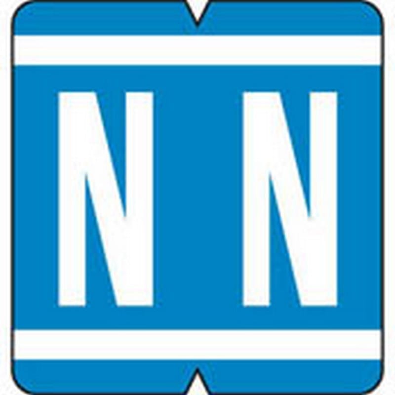 GBS/VRE Compatible "N" Labels, Polylaminated Stock, 1-1/4" X 1-5/16" Individual Letters - Roll of 500