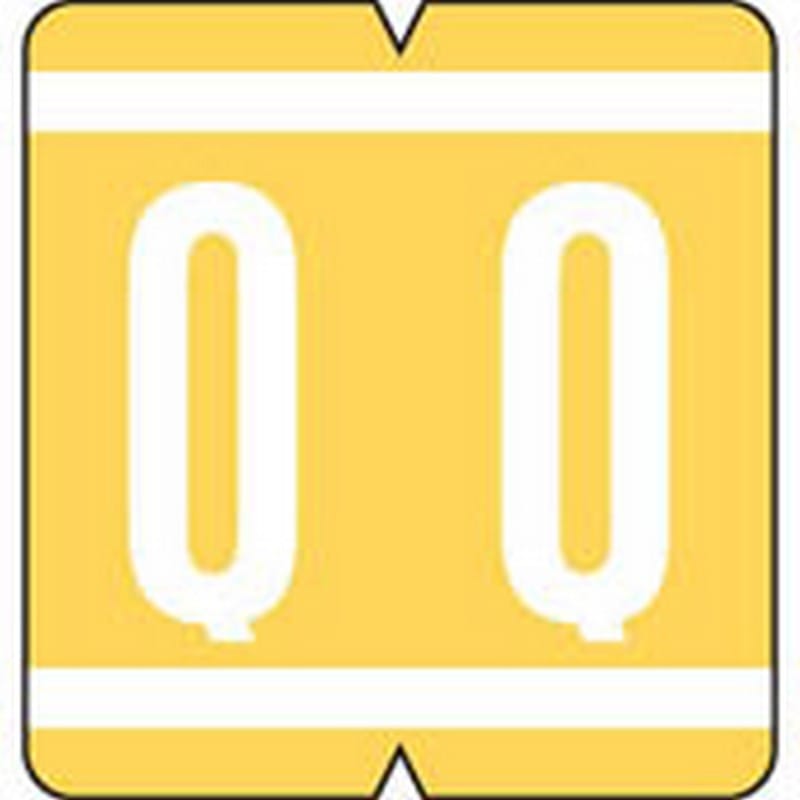 GBS/VRE Compatible "Q" Labels, Polylaminated Stock, 1-1/4" X 1-5/16" Individual Letters - Roll of 500