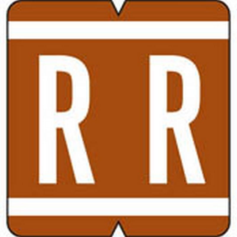 GBS/VRE Compatible "R" Labels, Polylaminated Stock, 1-1/4" X 1-5/16" Individual Letters - Roll of 500