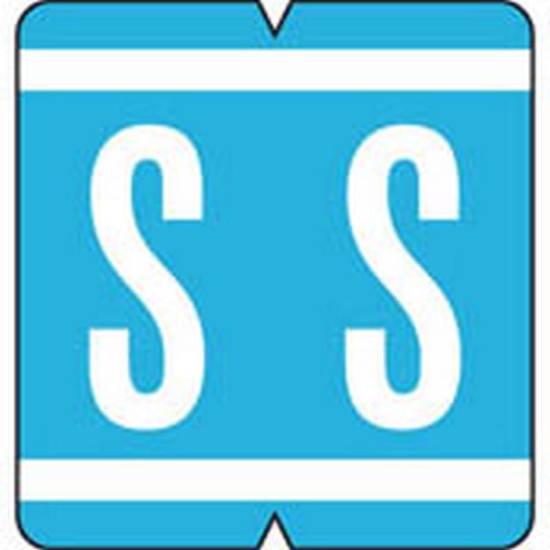 GBS/VRE Compatible "S" Labels, Polylaminated Stock, 1-1/4" X 1-5/16" Individual Letters - Roll of 500