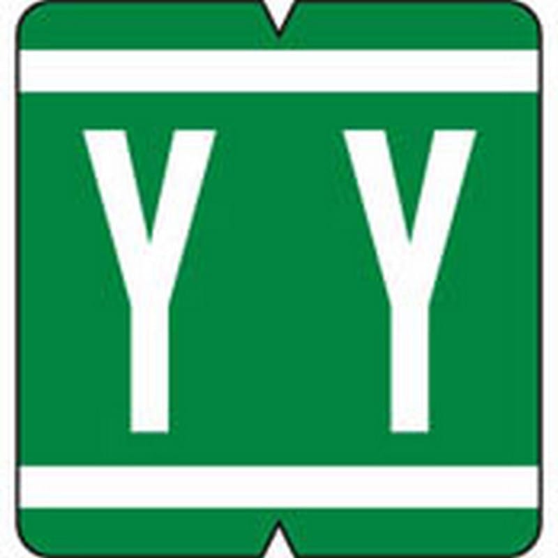 GBS/VRE Compatible "Y" Labels, Polylaminated Stock, 1-1/4" X 1-5/16" Individual Letters - Roll of 500