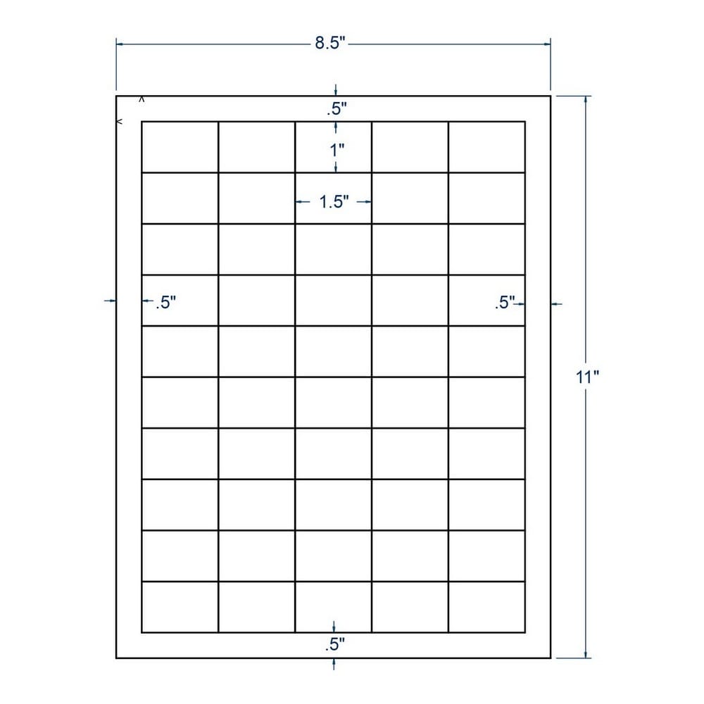 1.5" x 1" White UPC Bar Code Label, 50 Labels per Sheet (100 Sheets per Carton) - Image 2