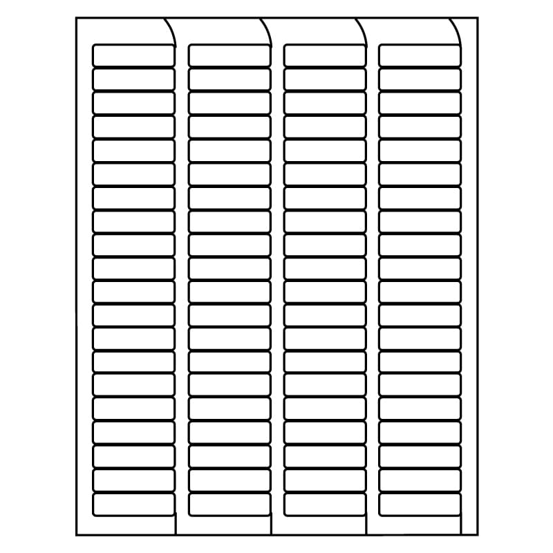 1.75" x 0.5" InkJet Laser Labels, White, (80 Labels per Sheet, 100 Sheets per Carton)