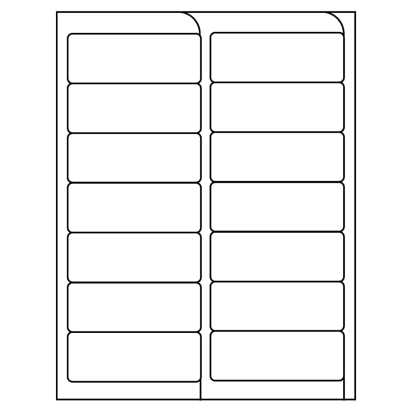 4" x 1.3333" InkJet Laser Labels, White, (14 Labels per Sheet, 1000 Sheets per Carton)