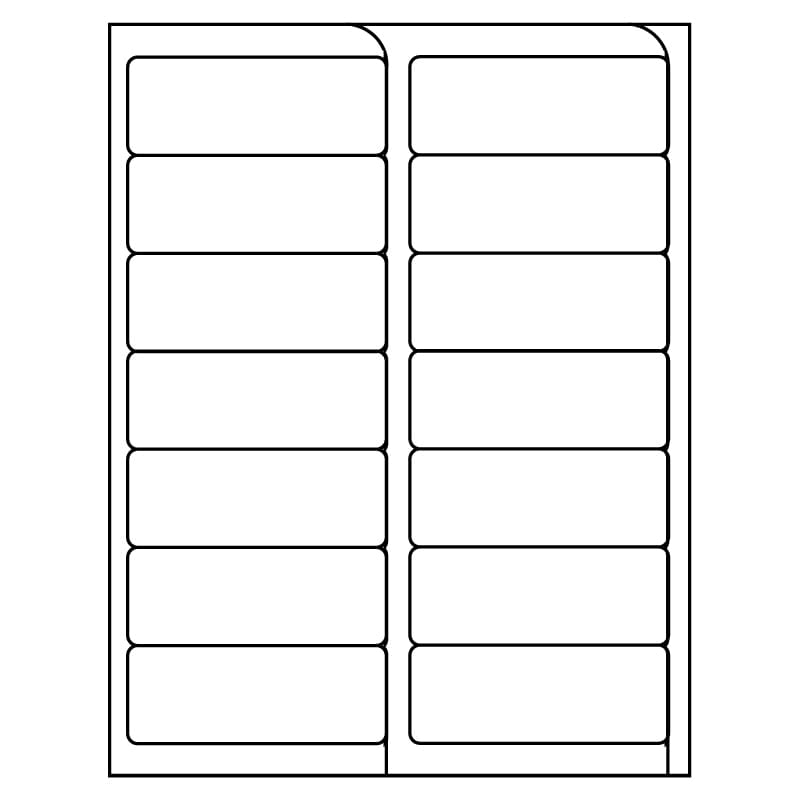 4" x 1.5" InkJet Laser Labels, White, (14 Labels per Sheet, 250 Sheets per Carton)
