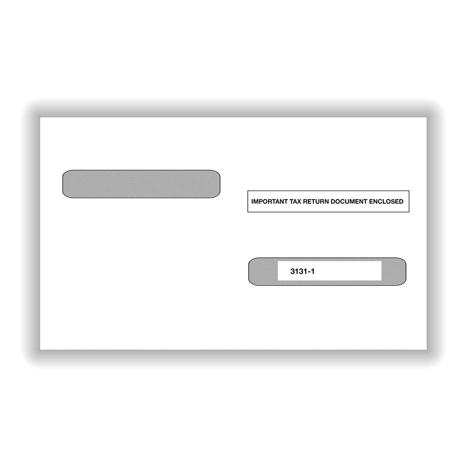 Double Window Envelope for W-2 4-Up, Gum-Seal, Pack of 50