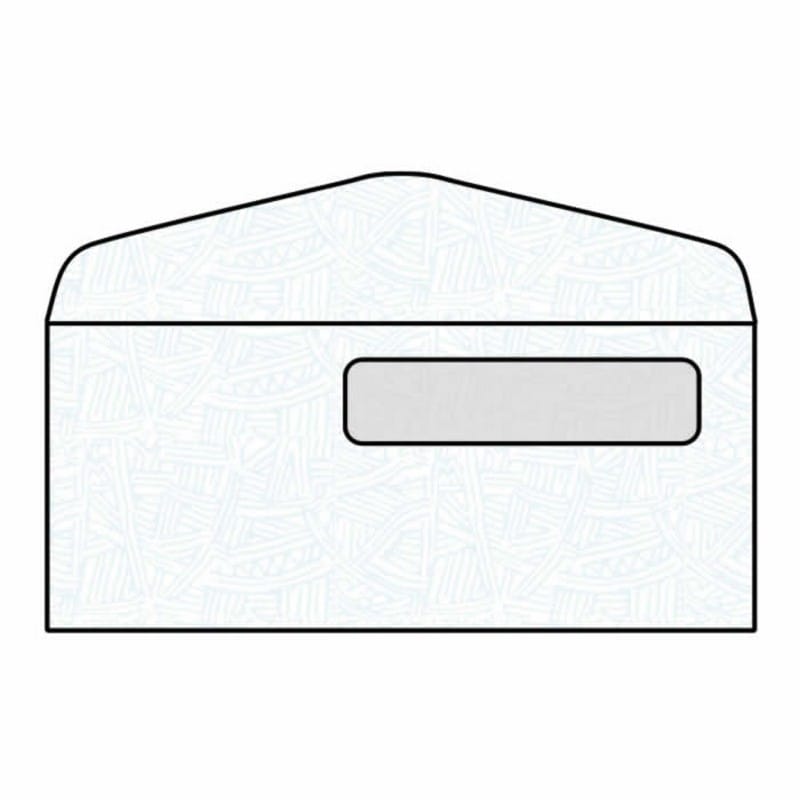 #10 Postage Meter Window Envelopes, 4-1/8" x 9-1/2", 24# White, Diagonal Seam, Blue Wesco Tint, Poly Window (Box of 500) - Image 2