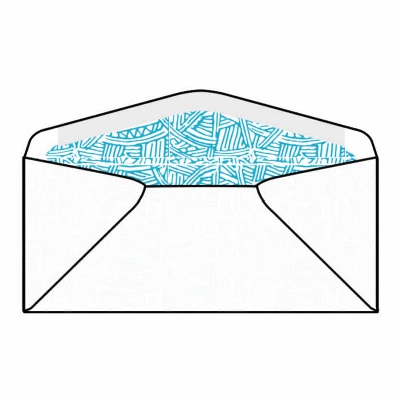 #10 Neopost Machine Insertable Lookins Envelopes, 4-1/8" x 9-1/2", 24# White, Blue Wesco Tint, Poly Window (Box of 500) - Image 2