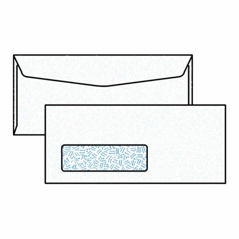#10 Digi-Clear Window Envelopes, 4-1/8" x 9-1/2", 24#, Black Confetti Tint, White, Laser Compatible (Box of 500) - Image 2