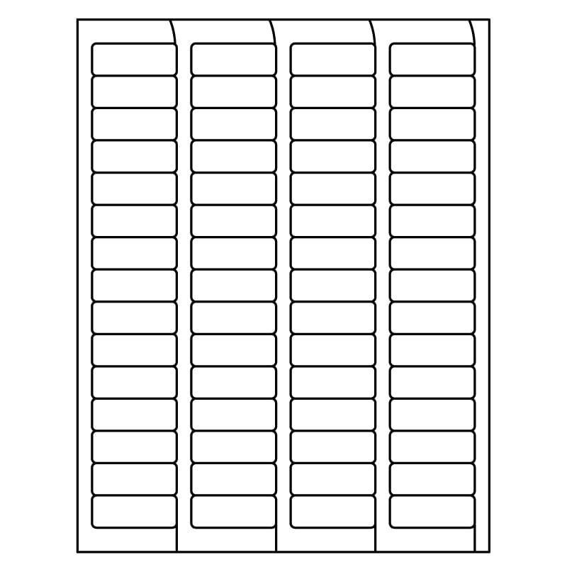 1.75" x 0.6666" InkJet Laser Labels, White, (60 Labels per Sheet, 250 Sheets per Carton)