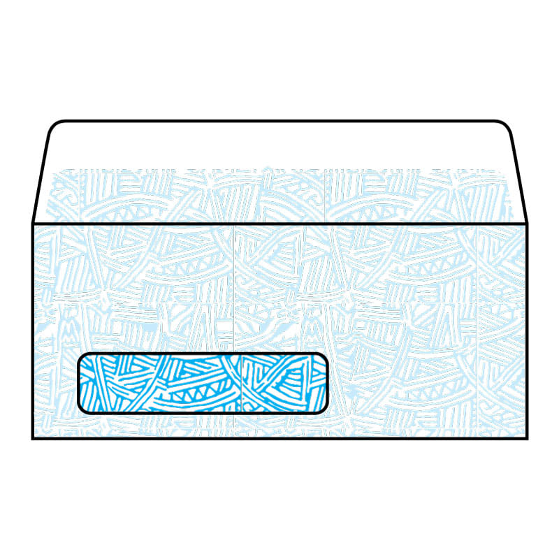 #10 Digi-Clear Window Envelopes, 4-1/8" x 9-1/2", 24#, Black Wesco Tint, White, Laser Compatible (Box of 500)