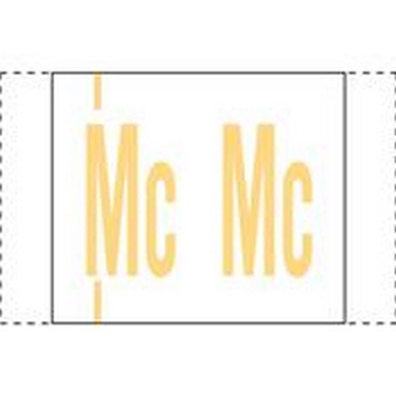 Tabbies Compatible "Mc" Labels, Polylaminated 100# Stock, 1 " X 1-1/2" Individual Letters - Roll of 500
