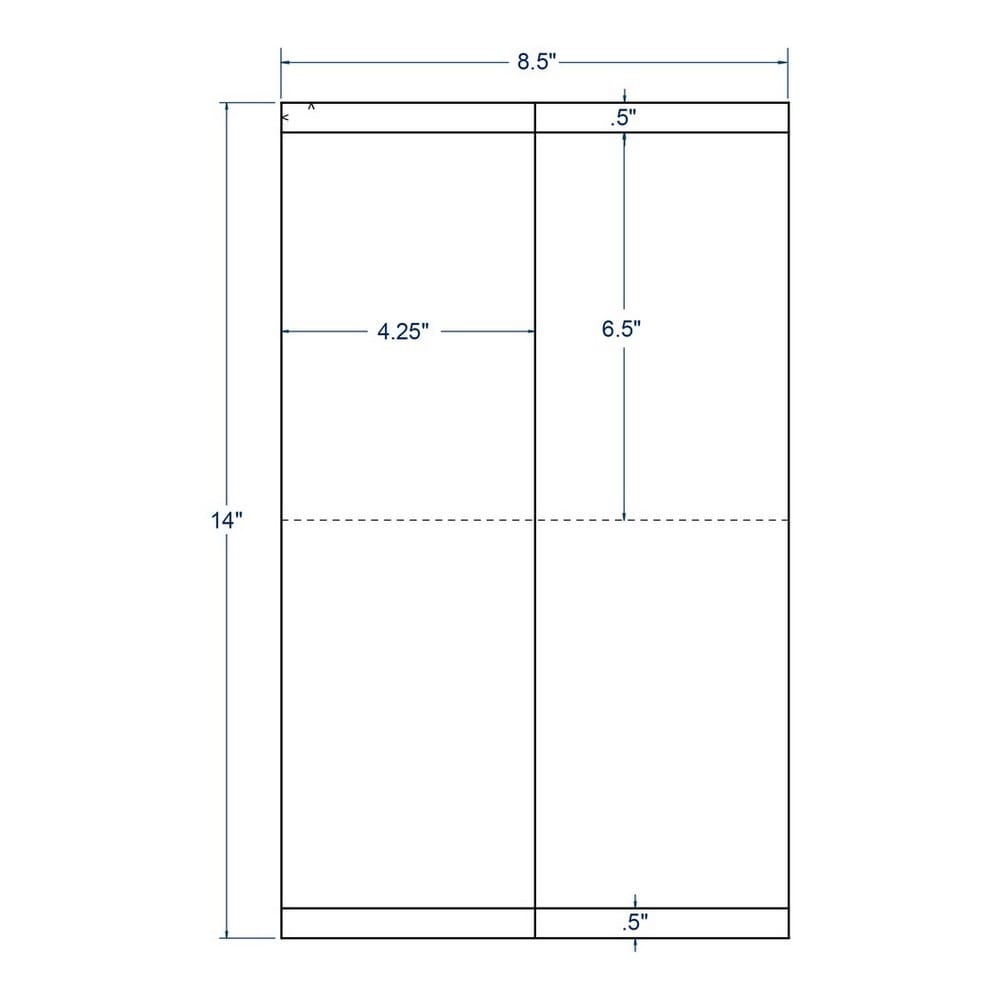 4.25" x 13" White AIAG Carton Label, 2 Labels per Sheet (250 Sheets per Carton) - Image 2