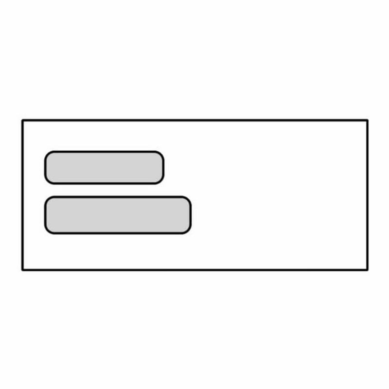 #10 DG-1NT Double Poly Window Envelopes, 4-1/8" x 9-1/2", 24# White, No Tint Double Lookins (DG-1NT) (Box of 500) - Image 2