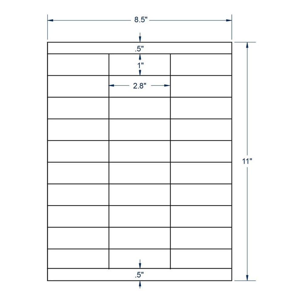 2.83" x 1" Clear Labels, 30 Labels per Sheet (100 Sheets per Carton) - Image 2