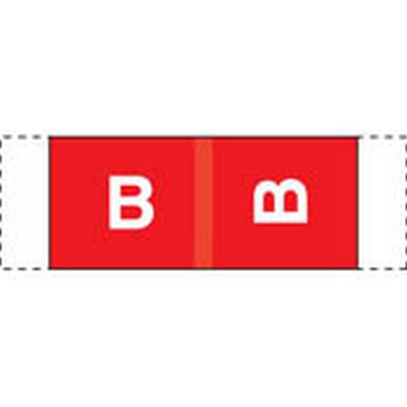 Col R Tab Compatible "B" Labels, Polylaminated Stock, 1/2 " X 1-1/2" Individual Letters - 100 per Pack