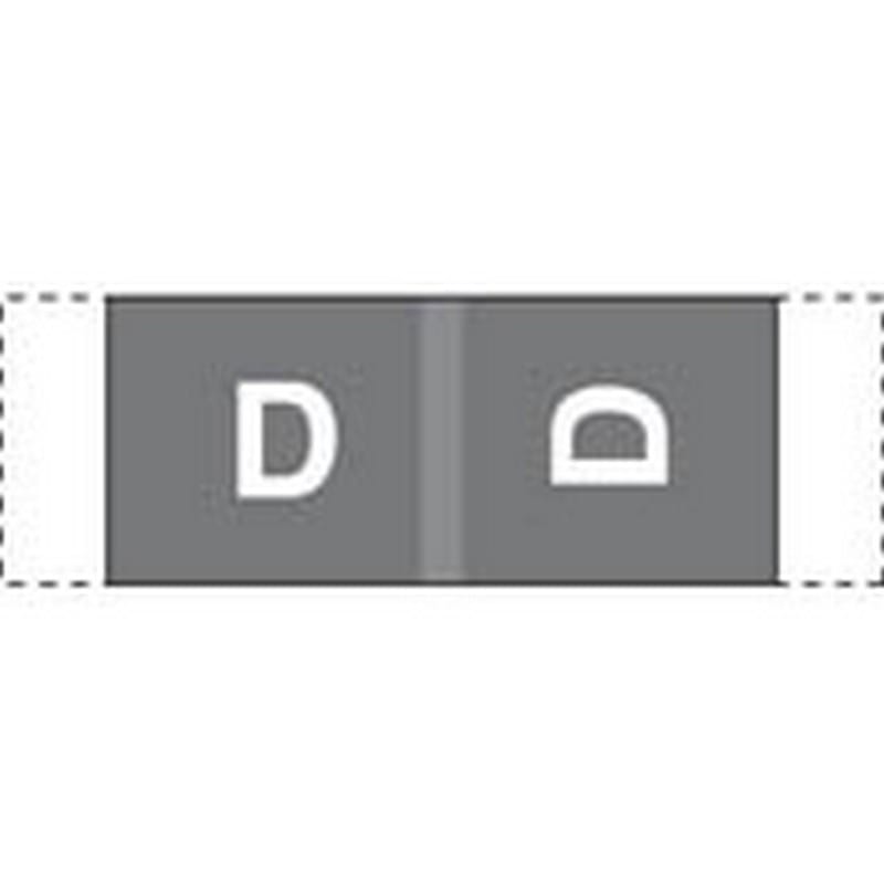 Col R Tab Compatible "D" Labels, Polylaminated Stock, 1/2 " X 1-1/2" Individual Letters - 100 per Pack
