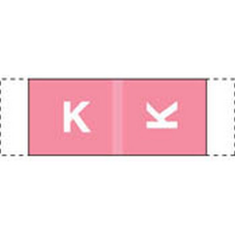 Col R Tab Compatible "K" Labels, Polylaminated Stock, 1/2 " X 1-1/2" Individual Letters - 100 per Pack