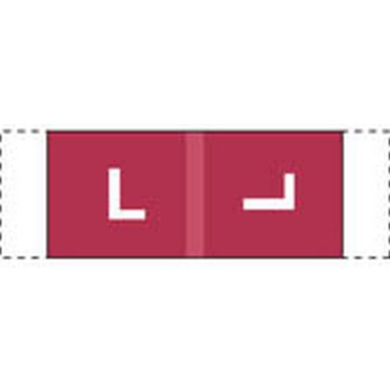 Col R Tab Compatible "L" Labels, Polylaminated Stock, 1/2 " X 1-1/2" Individual Letters - 100 per Pack