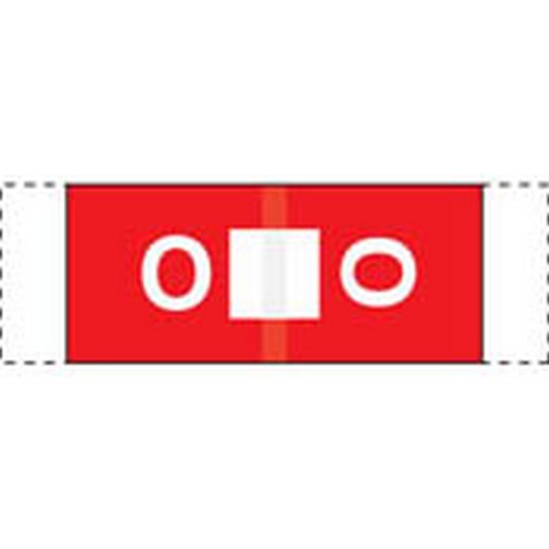 Col R Tab Compatible "O" Labels, Polylaminated Stock, 1/2 " X 1-1/2" Individual Letters - 100 per Pack