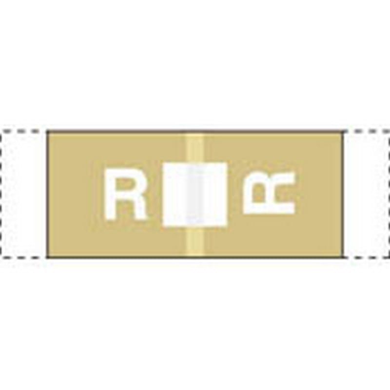 Col R Tab Compatible "R" Labels, Polylaminated Stock, 1/2 " X 1-1/2" Individual Letters - 100 per Pack
