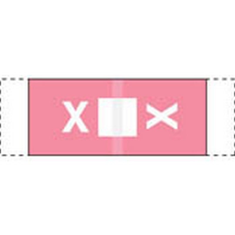 Col R Tab Compatible "X" Labels, Polylaminated Stock, 1/2 " X 1-1/2" Individual Letters - 100 per Pack
