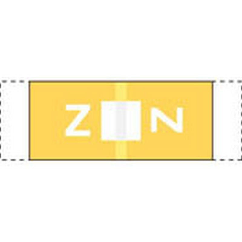 Col R Tab Compatible "Z" Labels, Polylaminated Stock, 1/2 " X 1-1/2" Individual Letters - 100 per Pack