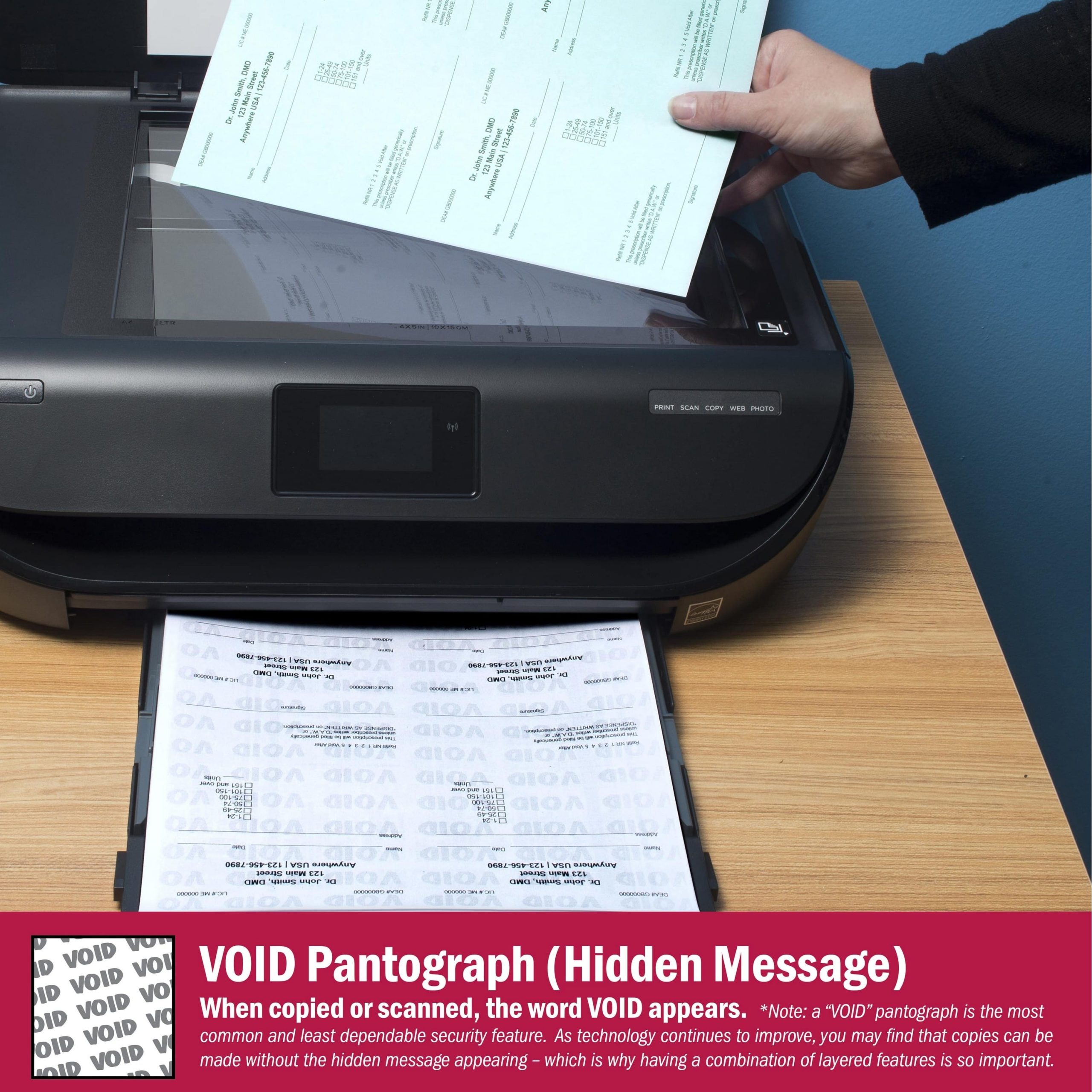 8-1/2'' x 11" Advanced Green Medical Security Paper, 7 Security Features, 24# Green Stock (Carton of 2500) - Image 8