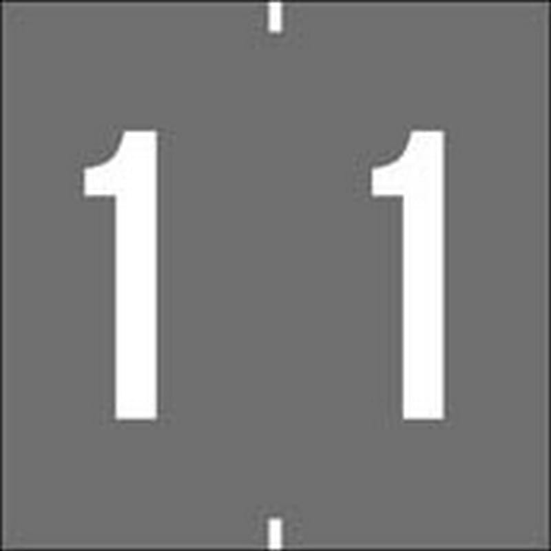 Ames Compatible Numeric "1" Labels, Polylaminated Stock, 1-7/8" X 1-7/8" Individual Numbers - Roll of 500