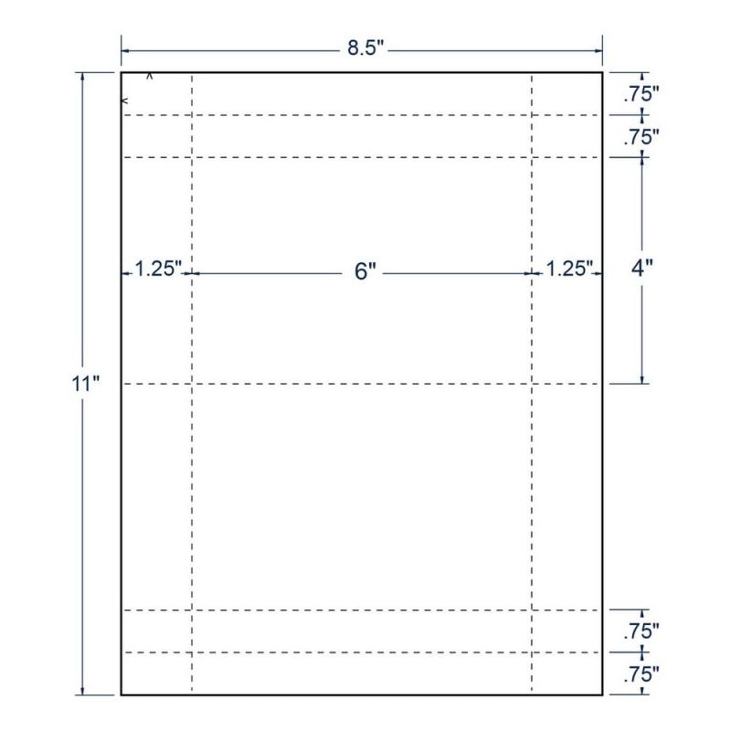 6" x 4" White Blank Postcard, 2 Cards per Sheet (100 Sheets per carton)
