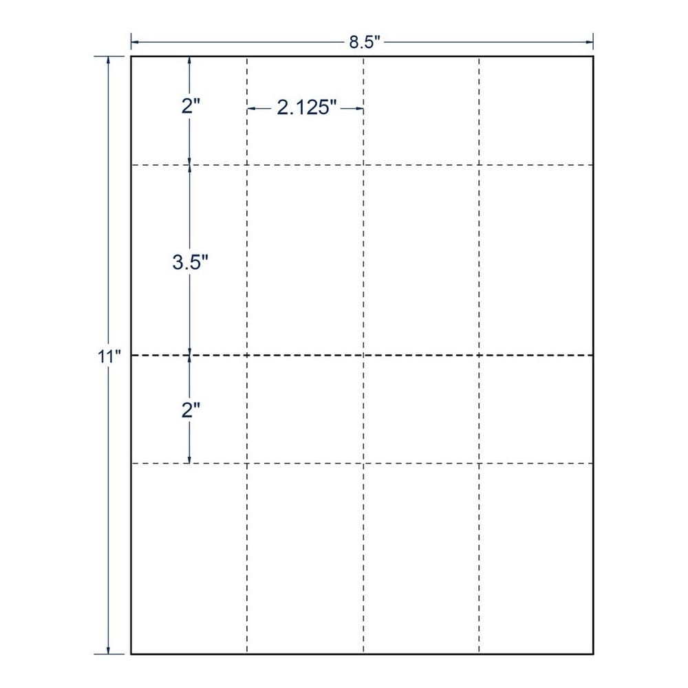 2.125" x 5.5" Raffle Tickets with Software, White. (8 Tickets per Sheet, 50 Sheets per Carton)