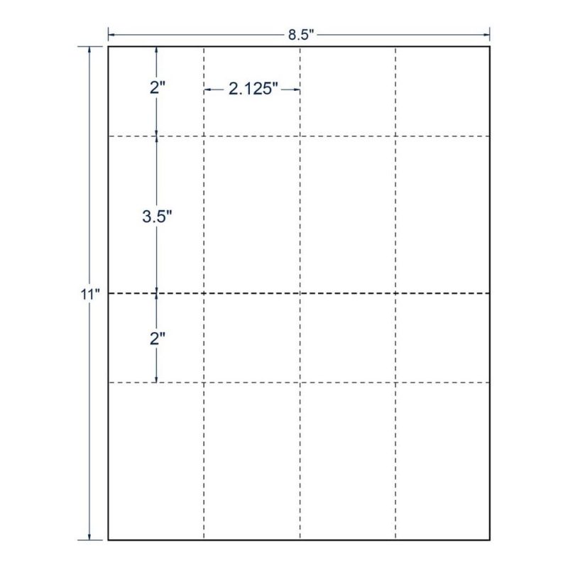 2.125" x 5.5" Raffle Tickets Refill Pack, White. (8 Tickets per Sheet, 100 Sheets per Carton)