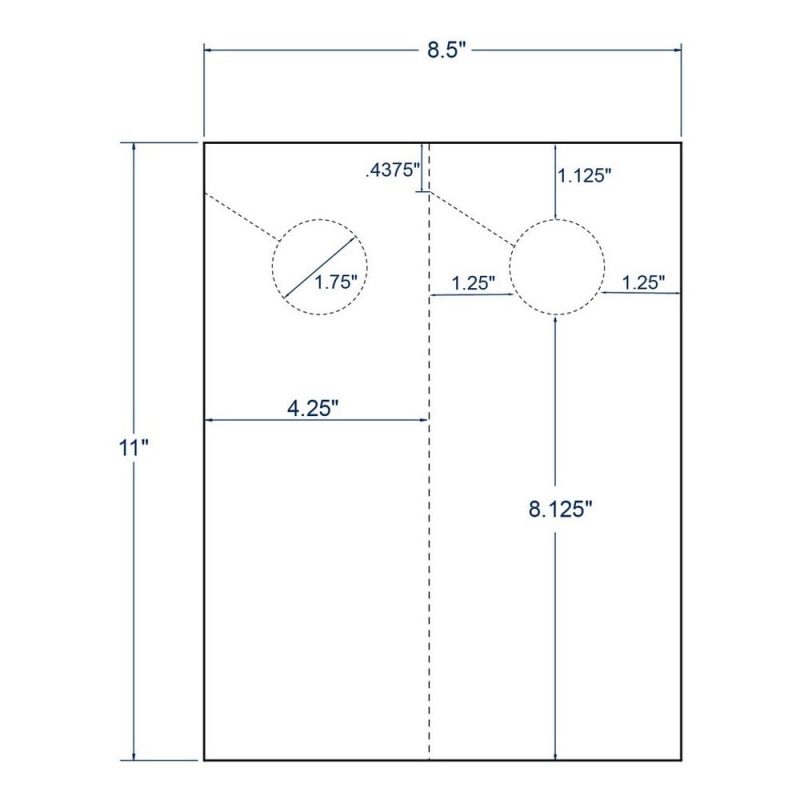4.25" x 11" White For use in promoting business products or services, 2 Tags per Sheet (100 Sheets per carton)
