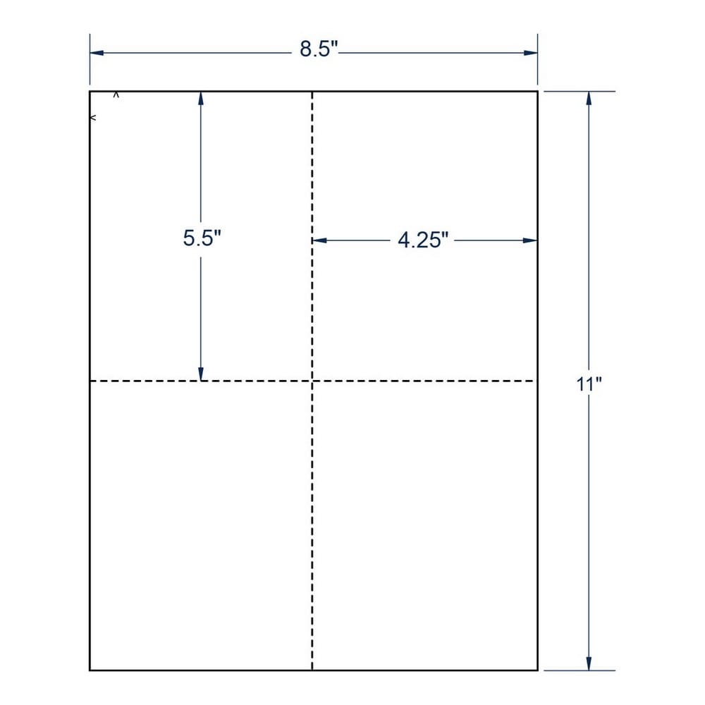 Blank White Postcards – 4.25" x 5.5" – 4 Cards per Sheet (250 Sheets/Carton) - Image 2