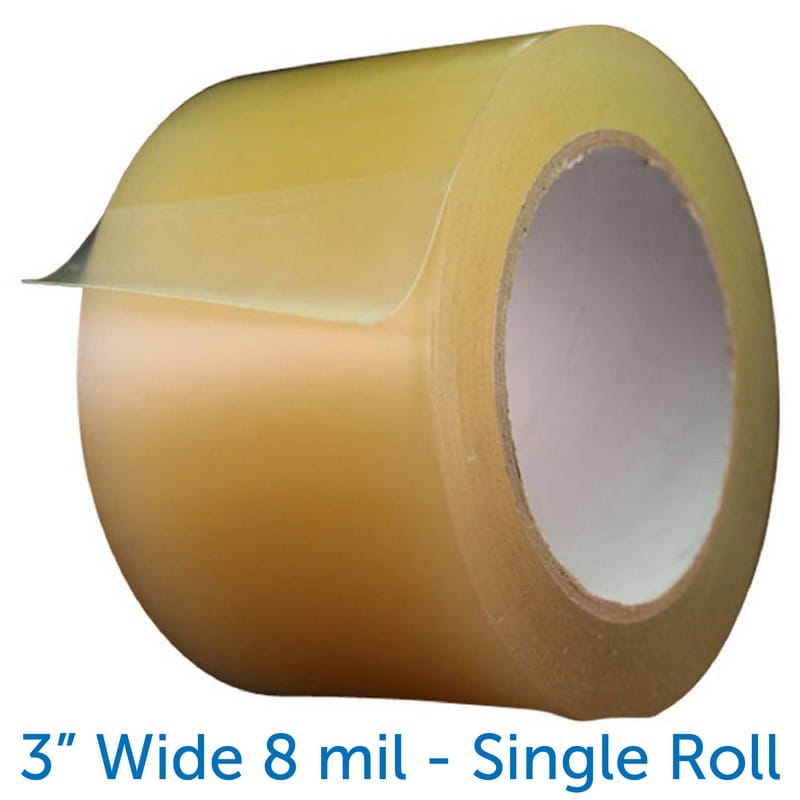 3" x 84' (28 yds) Clear 8 mil Wrestling Mat Tape (Individual Roll)