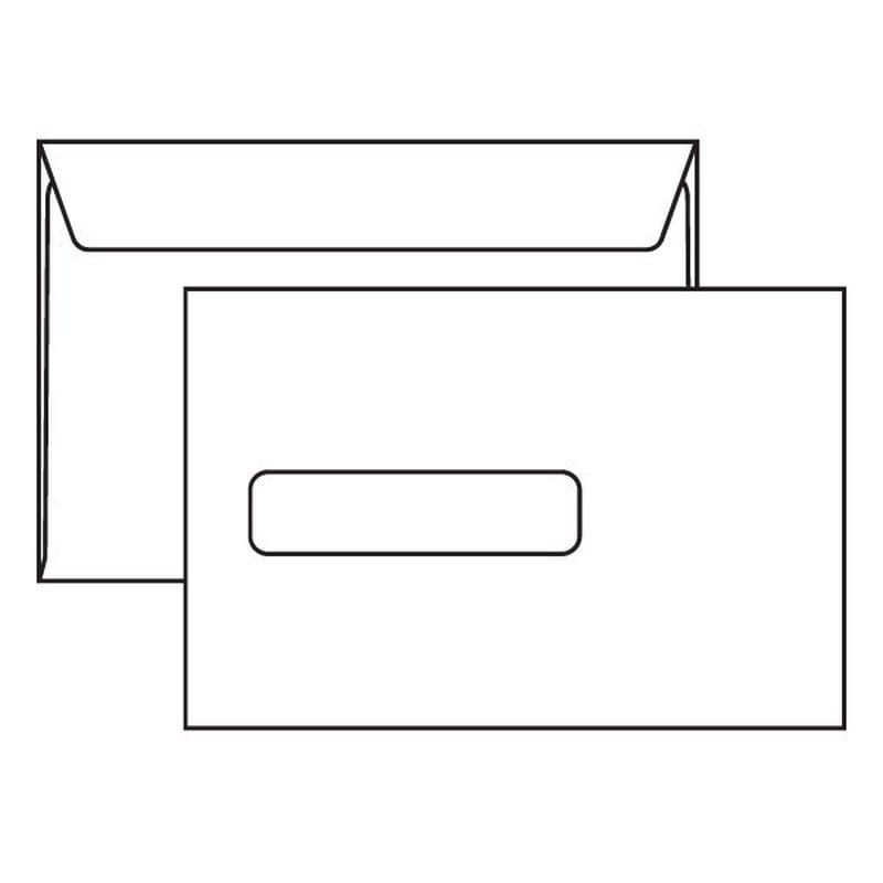 Digi-Clear Window Booklet Envelopes, 6" x 9", 24#, White (92% Brightness), Side Seams, Laser Compatible (Box of 500)