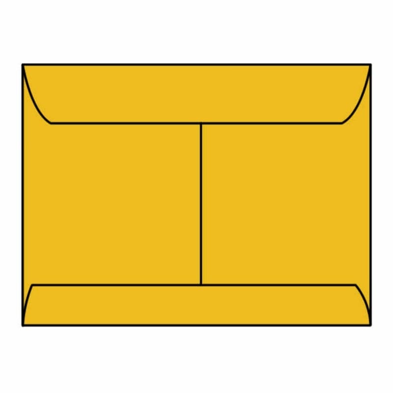 Open Side Booklet Envelopes, 9" x 12", 28#, Tan / Brown Kraft, Center Seam (Box of 500)